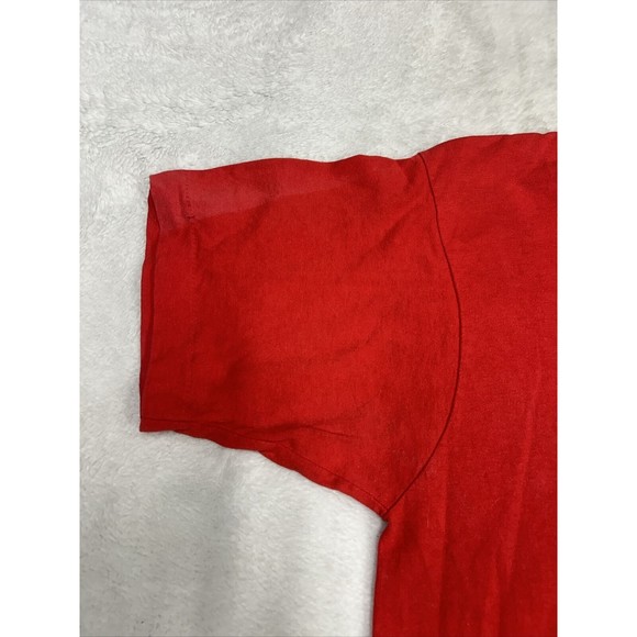 Vintage 90s "Dont Fence Me Out" Red Graphic T-Shirt Single Stitch Size Medium - Picture 4 of 9